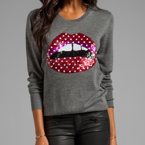 markus lupfer red lips jumper